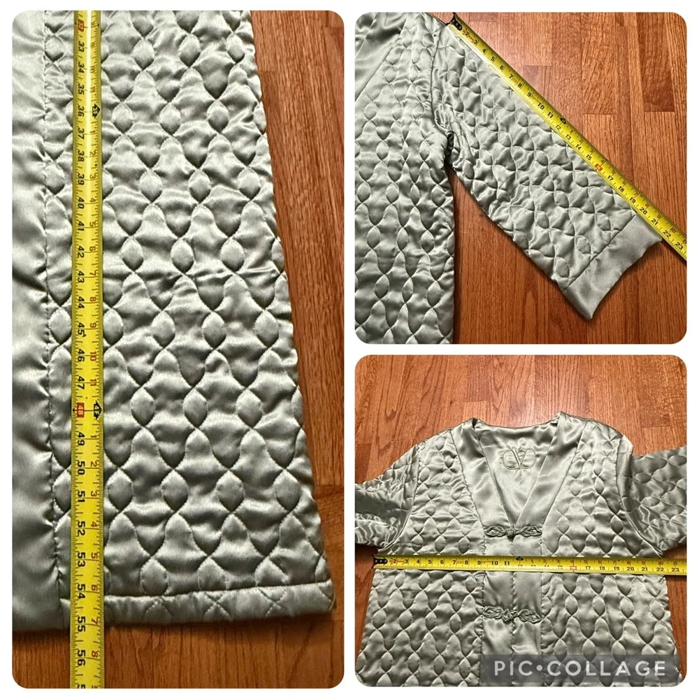 Valentino Íntimo quilted long robe side M - Picture 14 of 14